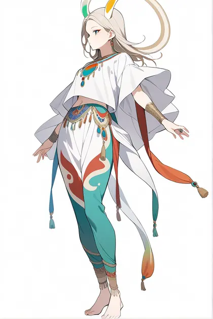 1girl, nine-colored deer, a deer of nine colors