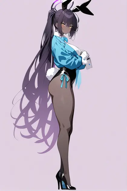 1girl, karin (bunny) (blue archive), blue archive