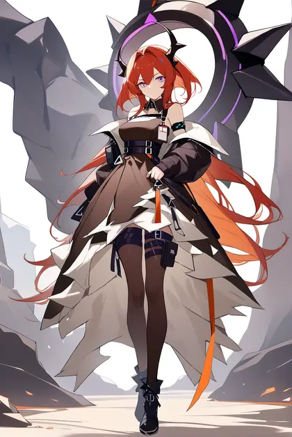 1girl, surtr's golem (arknights), arknights