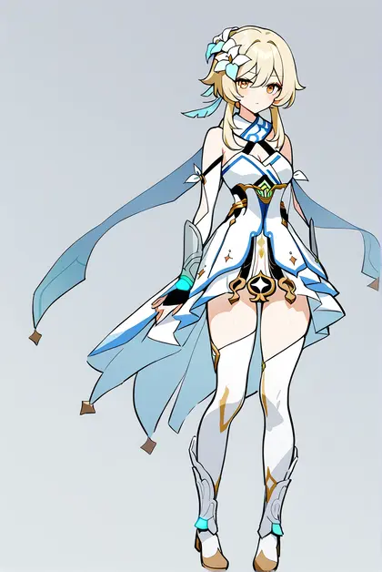 1girl, lumine (genshin impact), genshin impact