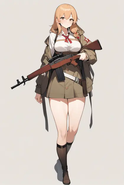 1girl, mosin-nagant (girls' frontline), girls' frontline