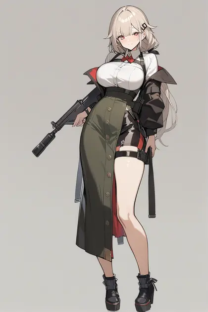 1girl, mk48 (girls' frontline), girls' frontline