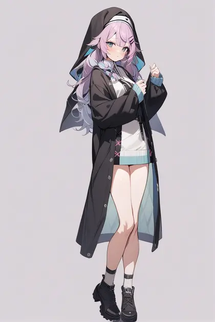 1girl, nun bora, nijisanji