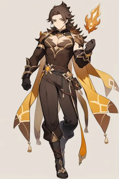 1boy, azhdaha (genshin impact), genshin impact