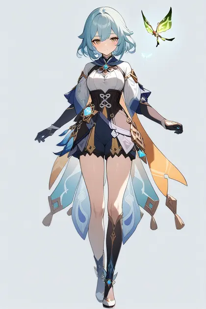 1girl, crystalfly (genshin impact), genshin impact