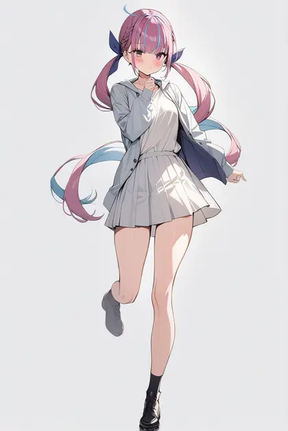 1girl, minato aqua, hololive