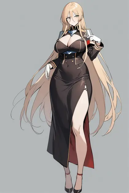 1girl, bismarck (azur lane), azur lane