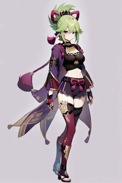 1girl, kuki shinobu, genshin impact