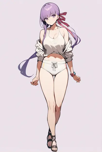 1girl, bb (swimsuit mooncancer) (first ascension) (fate), fate/grand order