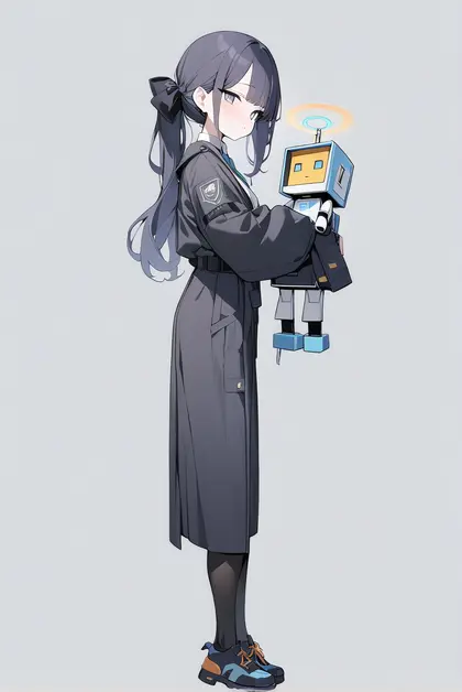 1girl, <key> (robot) (blue archive), blue archive