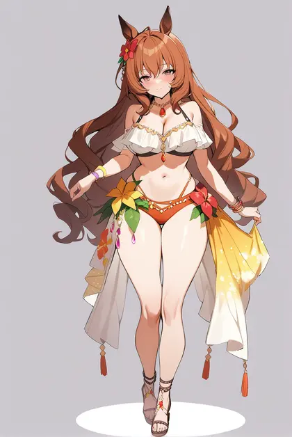 1girl, maruzensky (blasting off summer night) (umamusume), umamusume