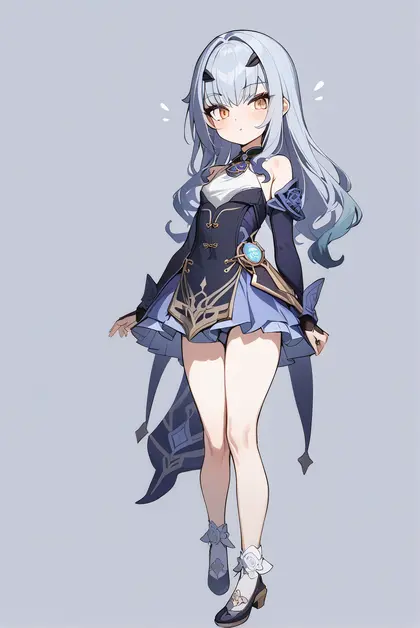 1girl, melusine (genshin impact), genshin impact