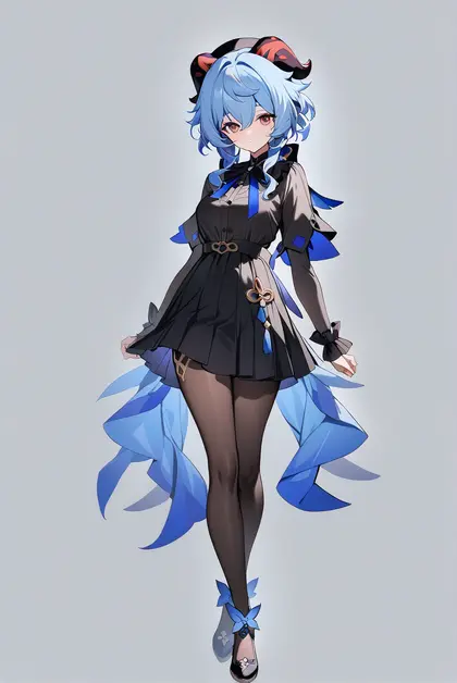 1girl, ganyu (china merchants bank) (genshin impact), genshin impact