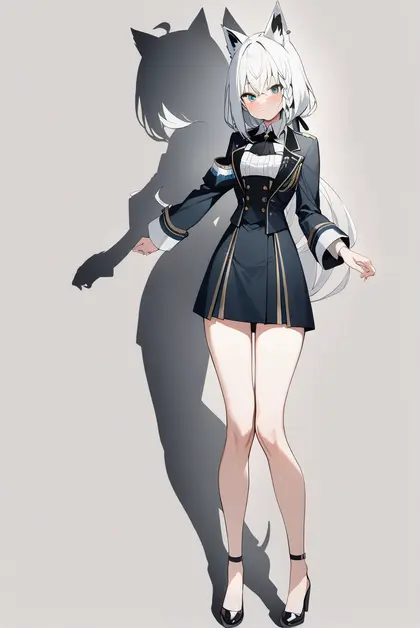 1girl, shirakami fubuki (6th costume), hololive