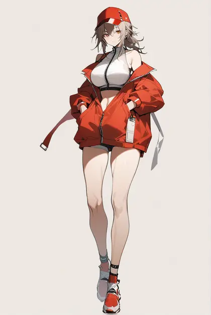 1girl, projekt red (light breeze) (arknights), arknights