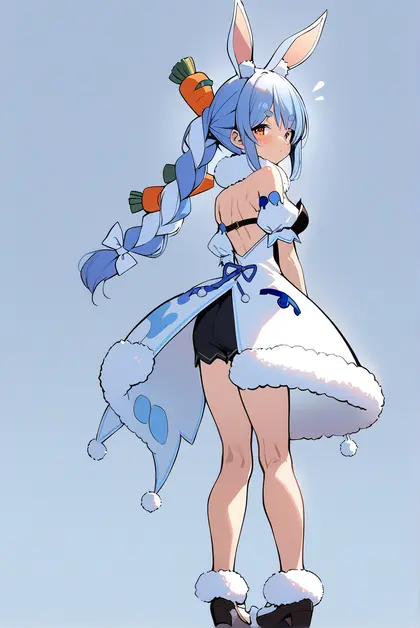 1girl, usada pekora (1st costume), hololive