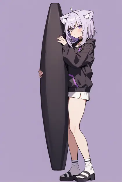 1girl, onigirya (nekomata okayu), hololive