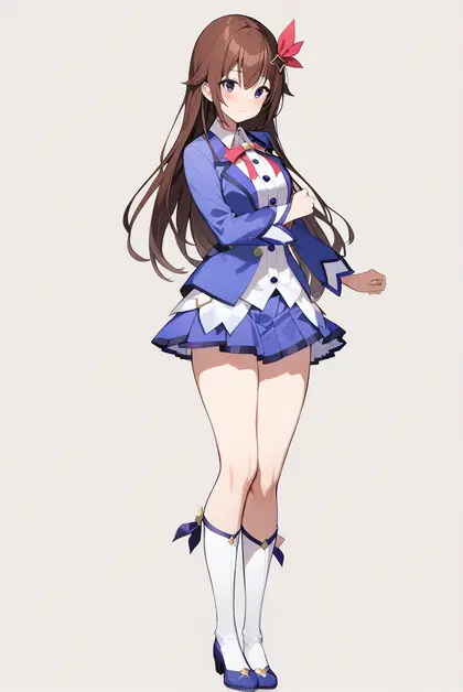 1girl, tokino sora (1st costume), hololive