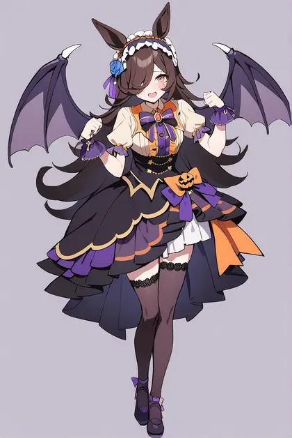 1girl, rice shower (make up vampire!) (umamusume), umamusume