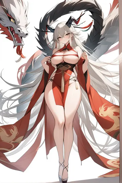 1girl, aegir (golden dragon among auspicious clouds) (azur lane), azur lane