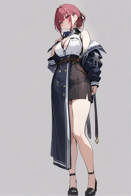 1girl, houshou marine (6th costume), hololive