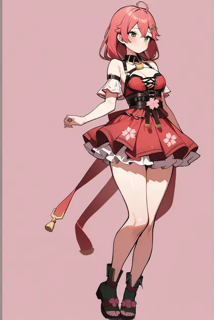 1girl, sakura miko (4th costume), hololive