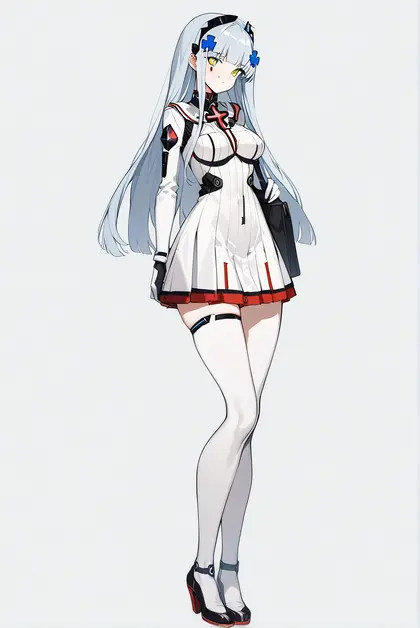 1girl, hk416 (midnight evangelion) (girls' frontline), girls' frontline