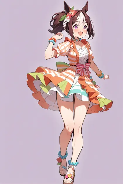 1girl, special week (hopping vitamin heart) (umamusume), umamusume