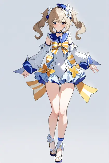 1girl, barbara (summertime sparkle) (genshin impact), genshin impact