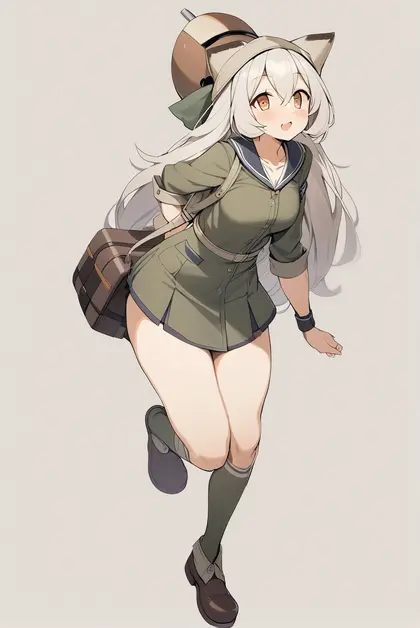 1girl, hamakaze (kancolle), kantai collection