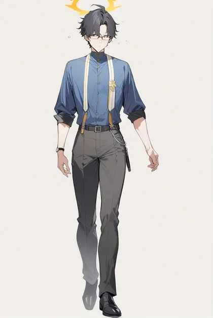 1boy, problem solver sensei (blue archive), blue archive