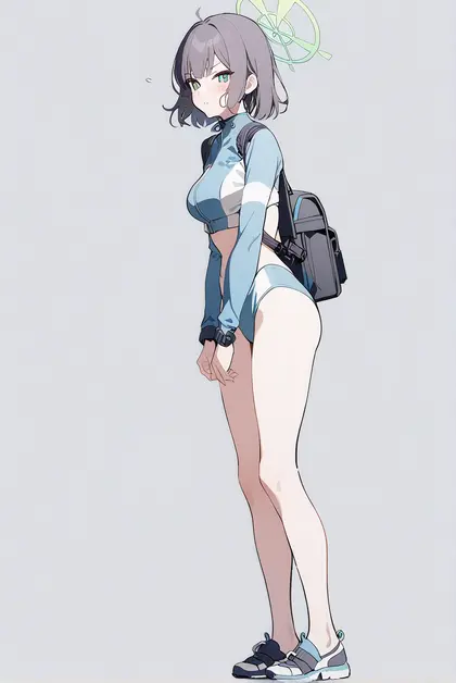 1girl, saki (swimsuit) (blue archive), blue archive