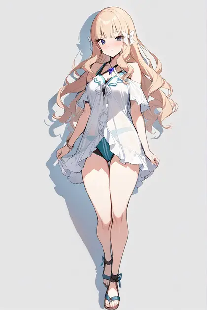 1girl, saren (summer) (princess connect!), princess connect!