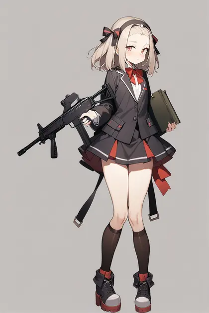 1girl, mp5 (girls' frontline), girls' frontline
