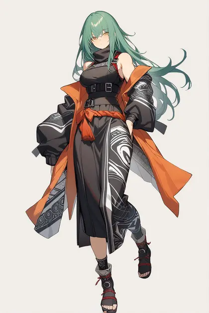 1girl, hoshiguma (ronin huntress) (arknights), arknights