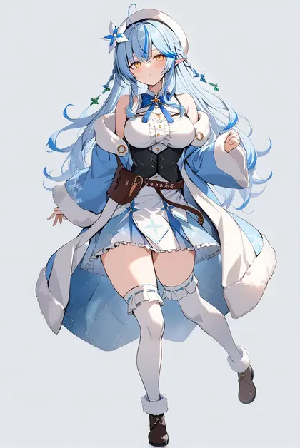 1girl, yukihana lamy (1st costume), hololive