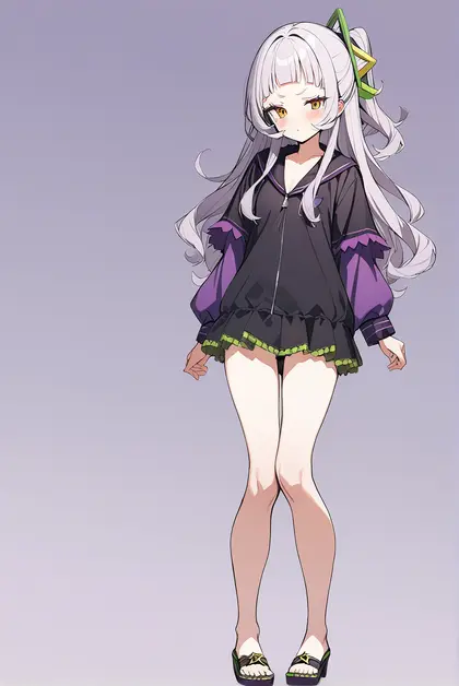 1girl, murasaki shion (hololive summer 2019), hololive