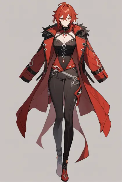 1boy, diluc (red dead of night) (genshin impact), genshin impact