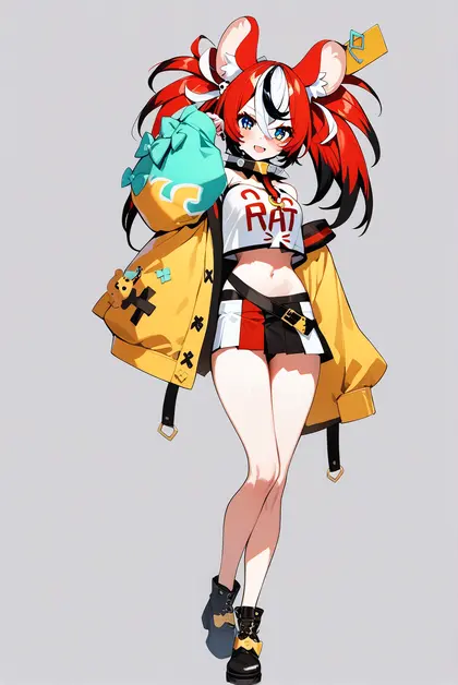 1girl, mr. squeaks (hakos baelz), hololive