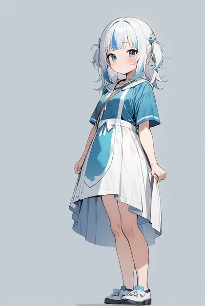 1girl, smol gura, hololive