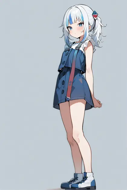 1girl, gawr gura (2nd costume), hololive