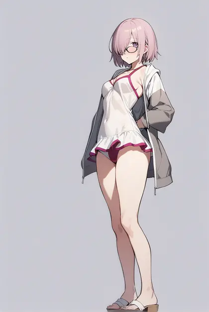 1girl, mash kyrielight (swimsuit of perpetual summer), fate/grand order