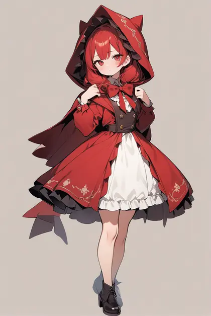 1girl, little red riding hood (grimm), little red riding hood