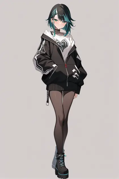 1girl, ryugasaki rene (3rd costume), nanashi inc.