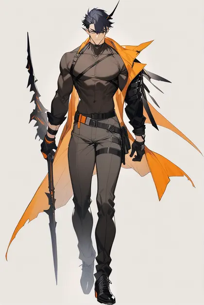 1boy, flamebringer (arknights), arknights