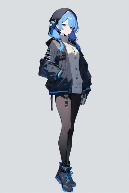 1girl, blue poison (arknights), arknights