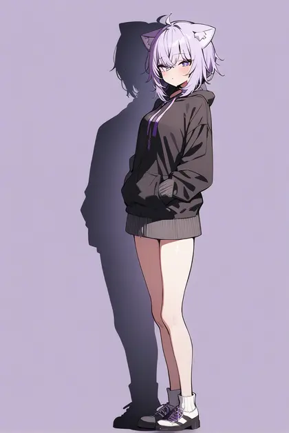 1girl, nekomata okayu, hololive