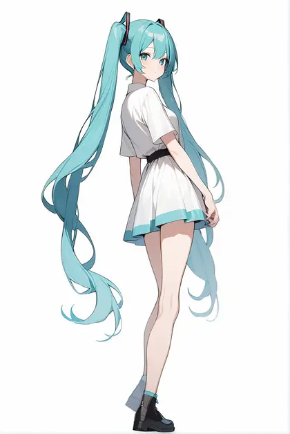 1girl, hatsune miku, vocaloid