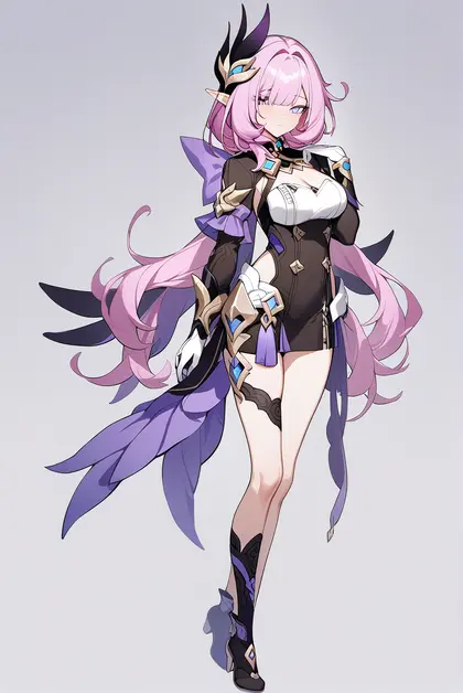 1girl, elysia (miss pink elf) (honkai impact), honkai (series)