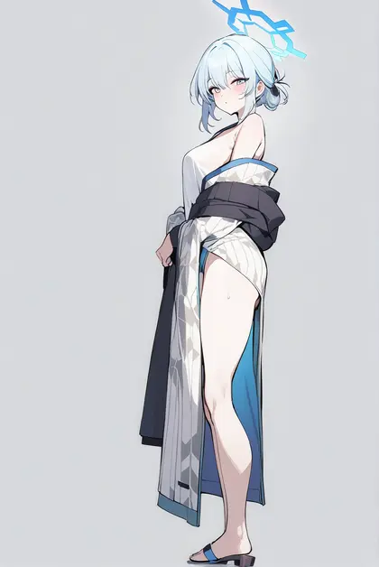 1girl, shigure (hot spring) (blue archive), blue archive